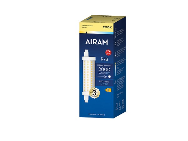 Airam Led-linear R7s-kannalla DIM 2000lm  118 mm