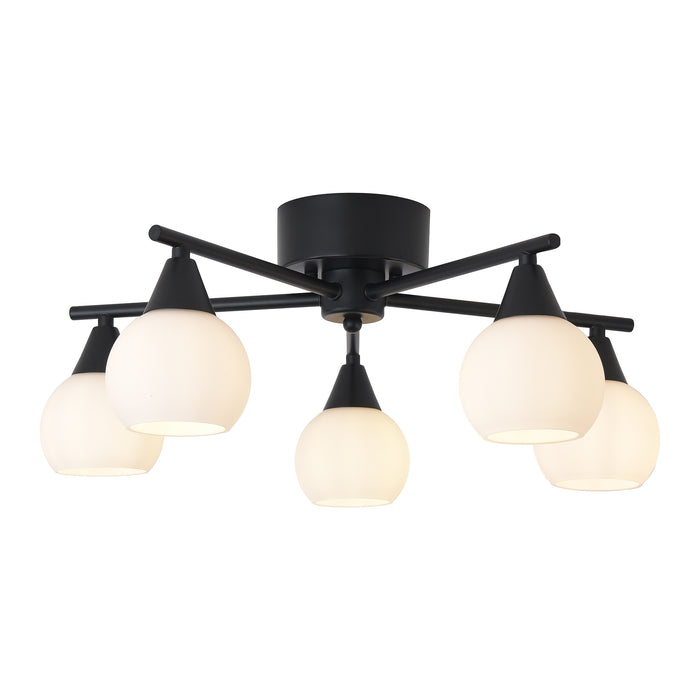 Kattovalaisin FocusLight KIIRA 5-osa Ø50cm, musta