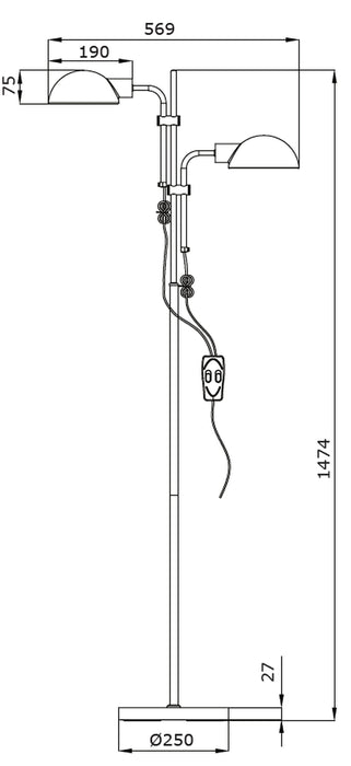 Lattiavalaisin London 2-osa musta