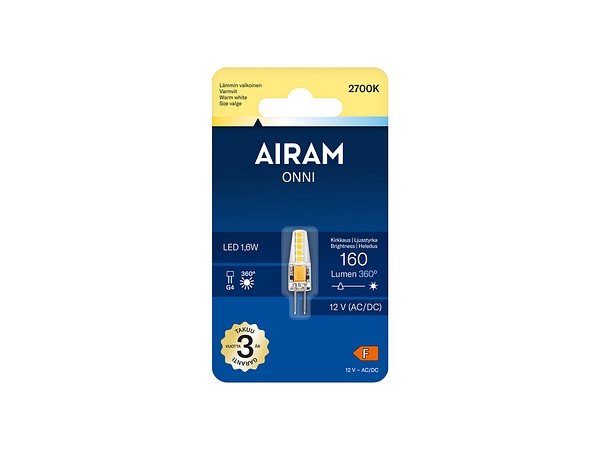 G 4  12V  LED PO 827 160lm    Airam