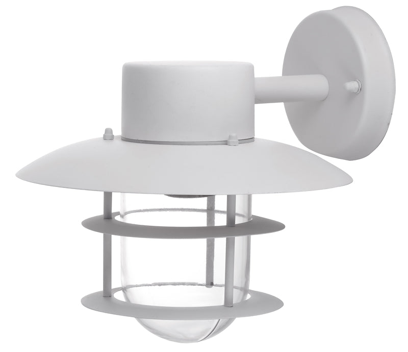 Seinävalaisin RAHOLA E27 IP44  valkoinen