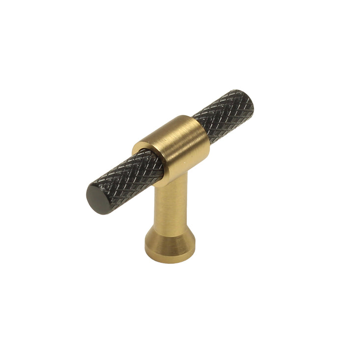 T-NUPPI ODIN 50MM MUSTA/KULTA RIHLATTU