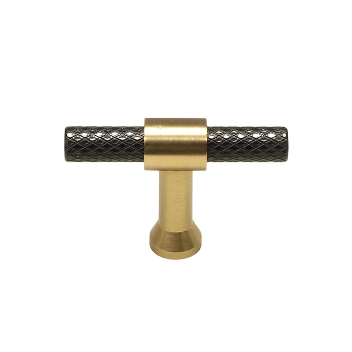 T-NUPPI ODIN 50MM MUSTA/KULTA RIHLATTU