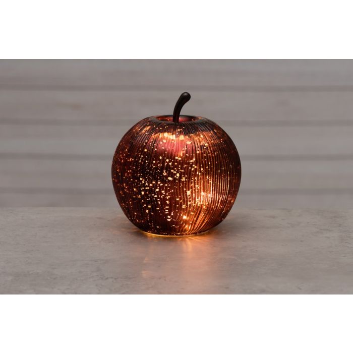 Lasiomena LED-valoilla punainen