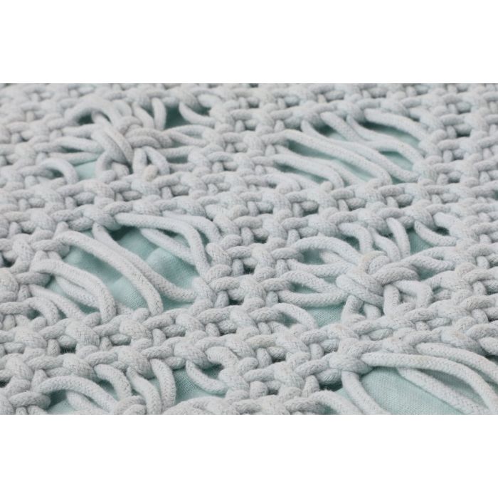 Koristetyyny Macrame vaaleansininen 45x45 cm