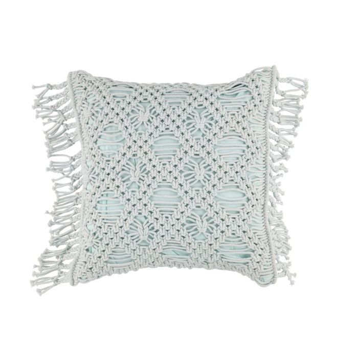 Koristetyyny Macrame vaaleansininen 45x45 cm