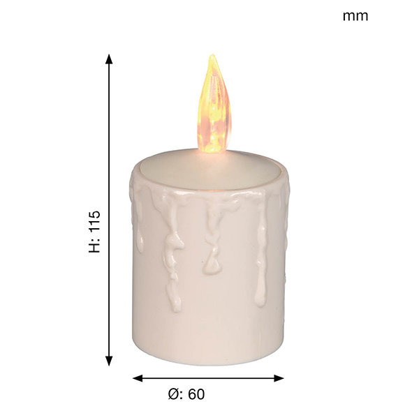 Paula Led-pöytäkynttilä vaalea beige