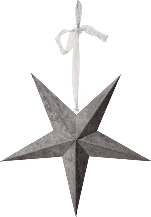 Velvet paperitähti harmaa 60 cm