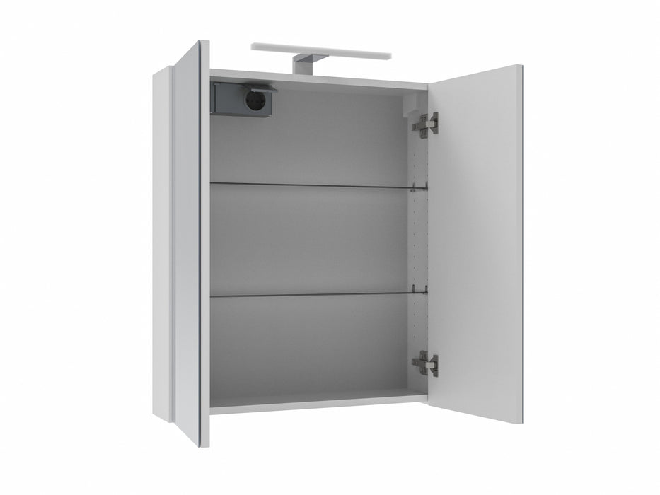 Bianco peilikaappi 60 cm valolla ja tuplapistorasialla