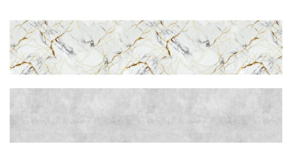 kaksipuoleinen alumiinikomposiittilevy valkoinen/kulta marmori | betoni 3010x610x3mm