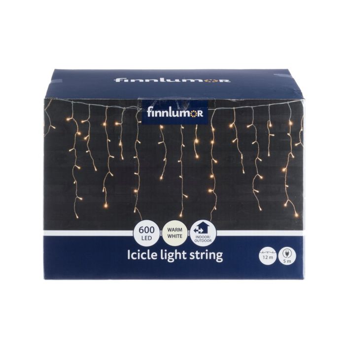Valoketju Jääpuikko 600LED lämmin valkoinen IP44