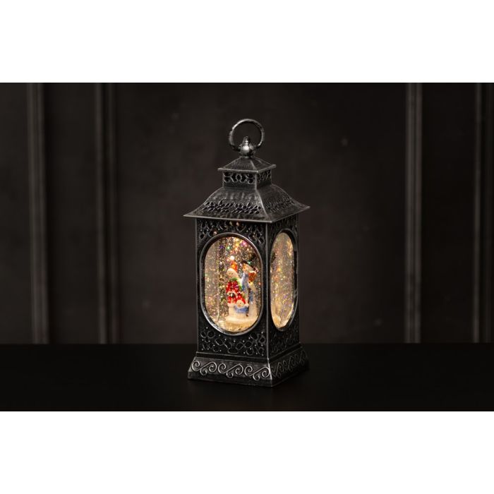 LED-Koristevalo Lumisadelyhty joulupukki ja lumiukko 28 cm