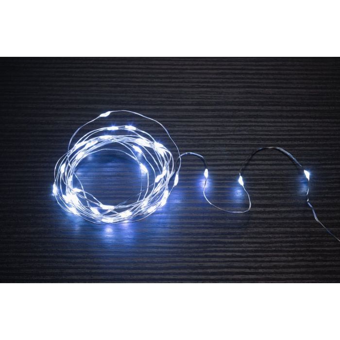 Paristovalot Silver kylmä valkoinen 40LED 3 m