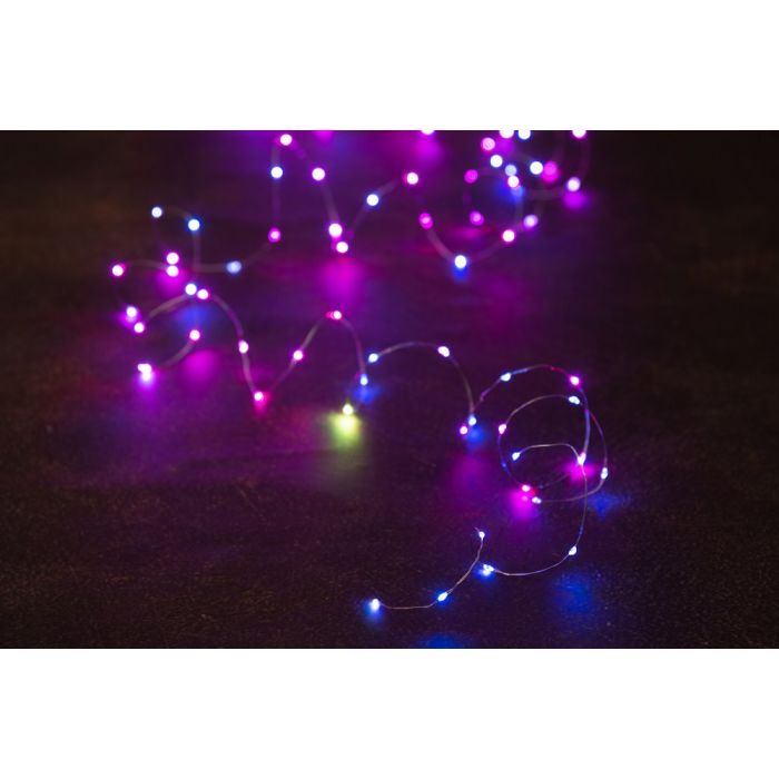Valosarja USB  5 metriä 100 microLED   kauko-ohjattava