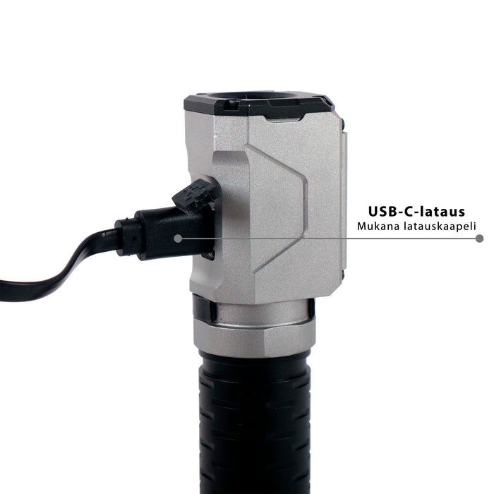 Berg Otsalamppu ladattava 1500lm + COB UV-valo