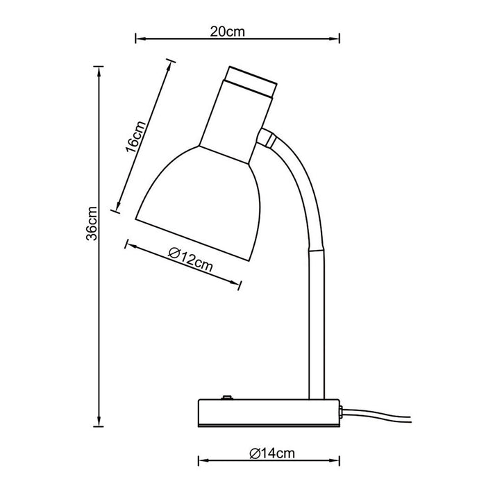 Oslo pöytävalaisin musta