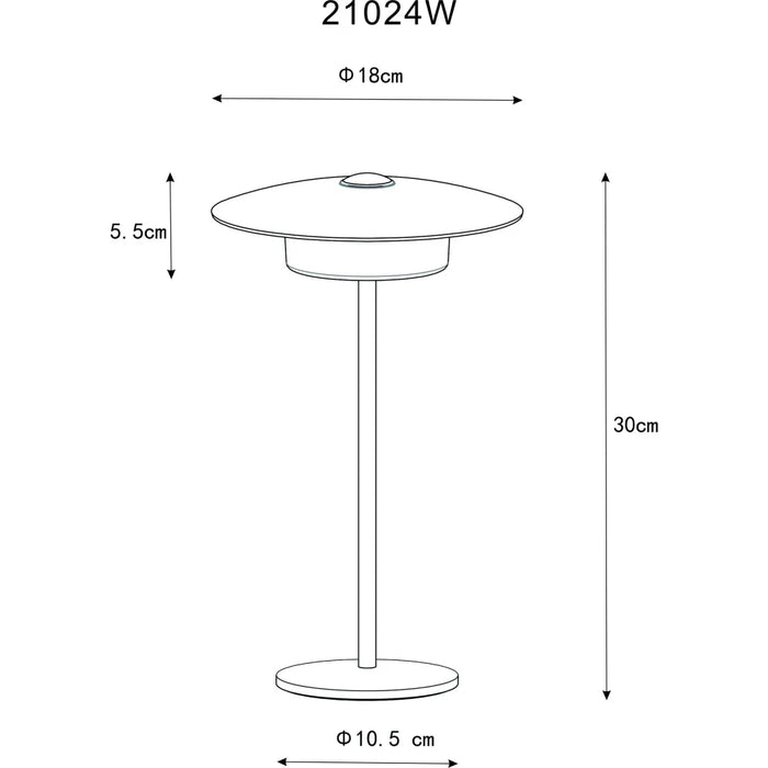 Globo Kyler ladattava pöytävalaisin IP 44 valkoinen