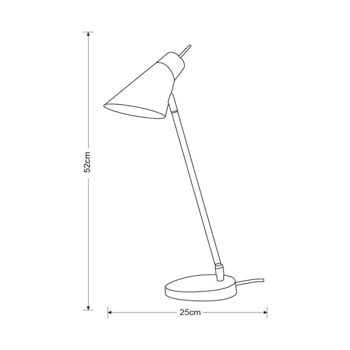 Pöytävalaisin Hollywood valkoinen