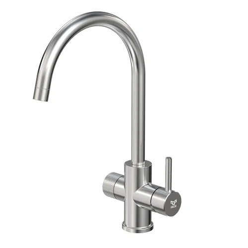 INOX  by Tammiholma Q1 keittiöhana C-putkella ja APK-liitännällä harjattu kromi