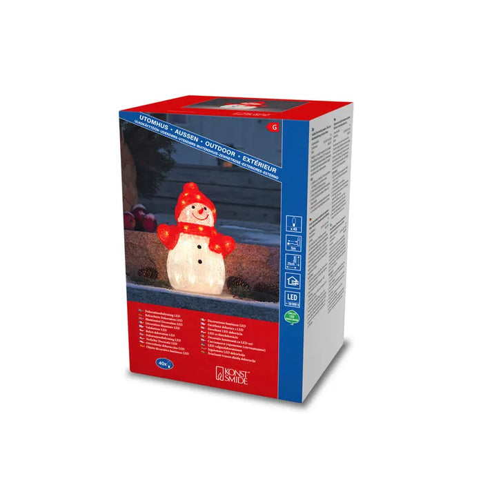 Konstsmide valokoriste  lumiukko 32 cm IP 44