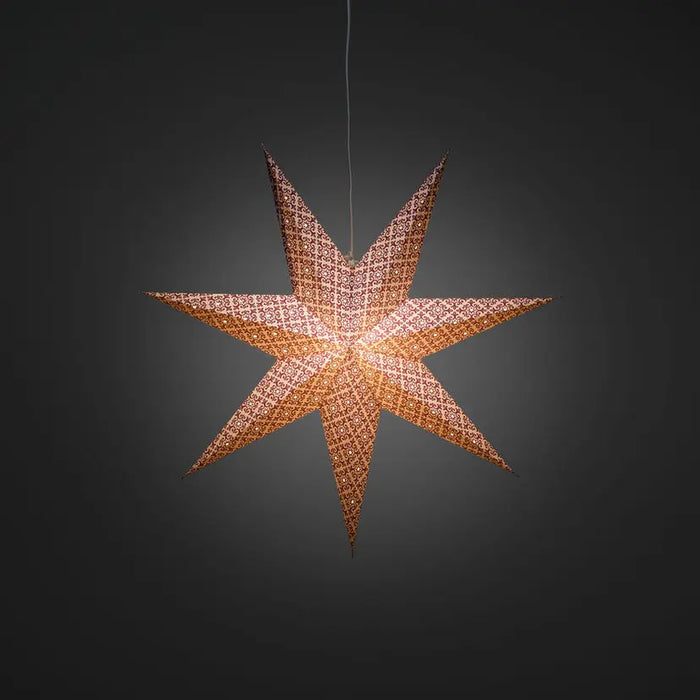 Kuviollinen paperitähti 60 cm