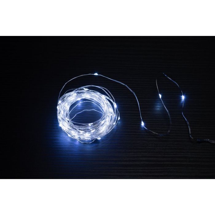 Paristovalot micro-LED 100 ulkokäyttöön 10 m kirkasvalkoinen