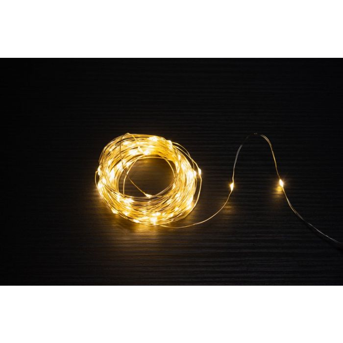 Paristovalot micro-LED 100 ulkokäyttöön 10 m lämminvalkoinen