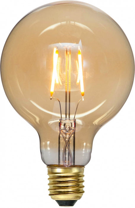 LED-lamppu E27 G95 Plain Amber 2000K 80lm