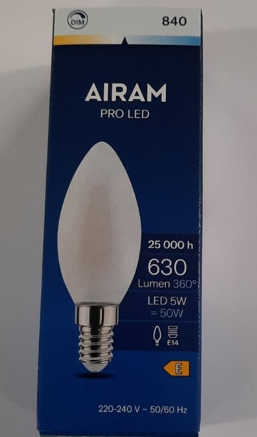 Airam pro led 5W   E14 kanta