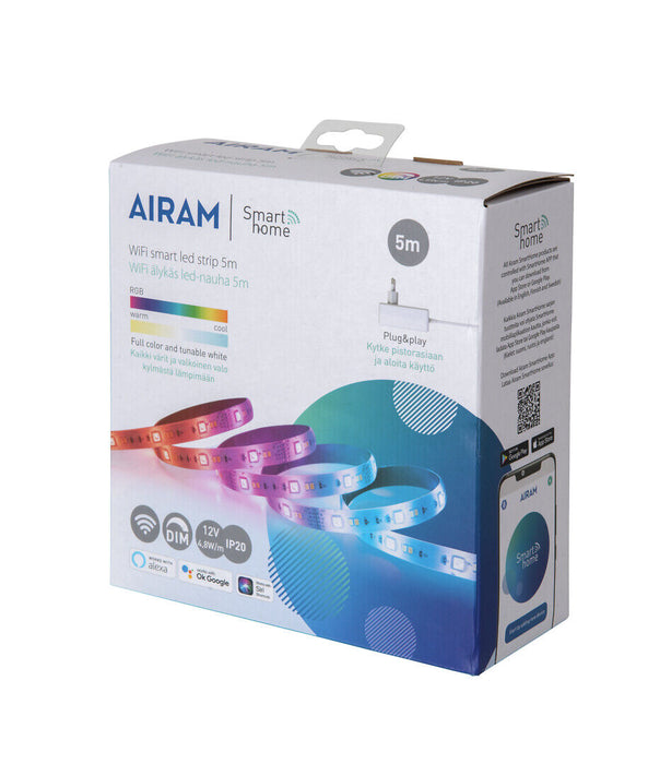 Airam smart home led-nauha 12V 5m 2700-6500K+RGB