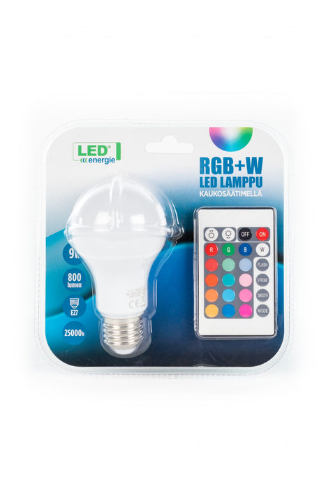 Smart ledlamppu E27 9W 800lm kaukosäätimellä