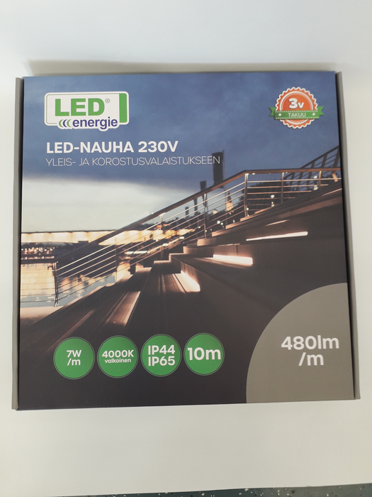 Led Energie LED-nauha 230V IP44/IP65 4000K 10m